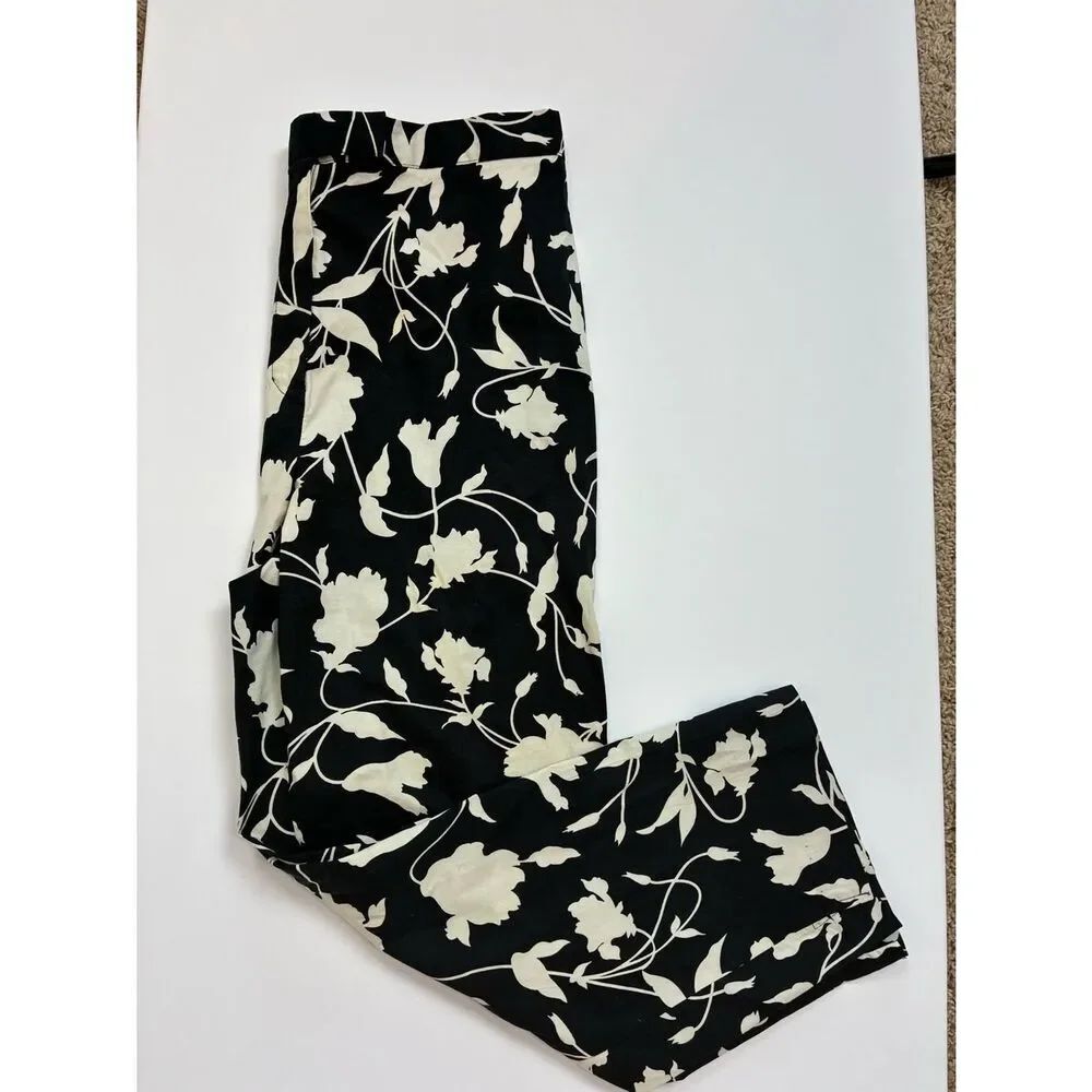 Versailles VTG Black & Cream Floral High waist DressPants